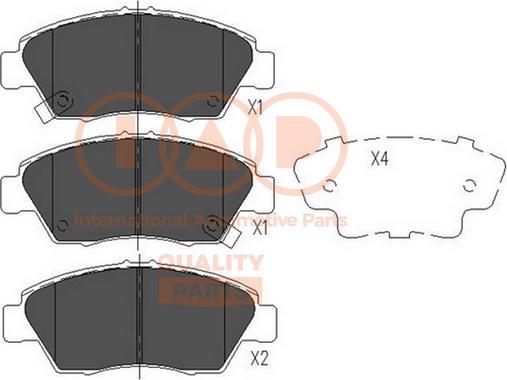 IAP QUALITY PARTS 704-06110 - Bremžu uzliku kompl., Disku bremzes www.autospares.lv