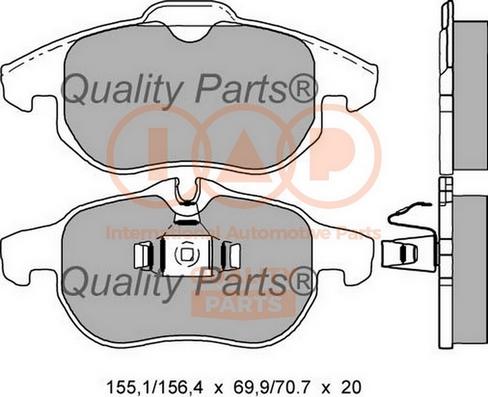 IAP QUALITY PARTS 704-00054 - Brake Pad Set, disc brake www.autospares.lv