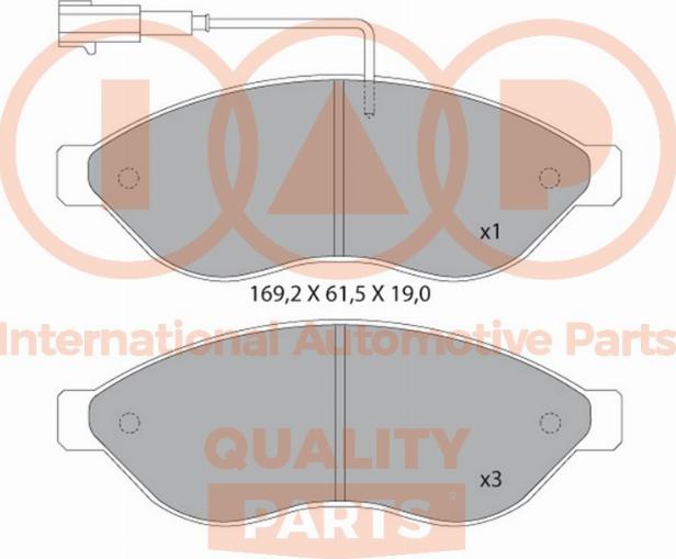 IAP QUALITY PARTS 704-08030 - Bremžu uzliku kompl., Disku bremzes autospares.lv