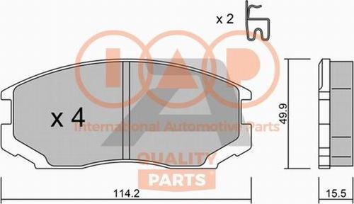 IAP QUALITY PARTS 704-12092P - Bremžu uzliku kompl., Disku bremzes autospares.lv