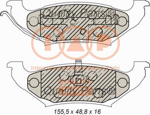 IAP QUALITY PARTS 704-02013 - Bremžu uzliku kompl., Disku bremzes autospares.lv