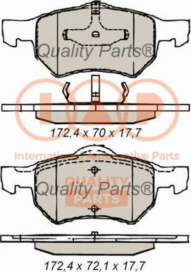 IAP QUALITY PARTS 704-02017 - Bremžu uzliku kompl., Disku bremzes www.autospares.lv