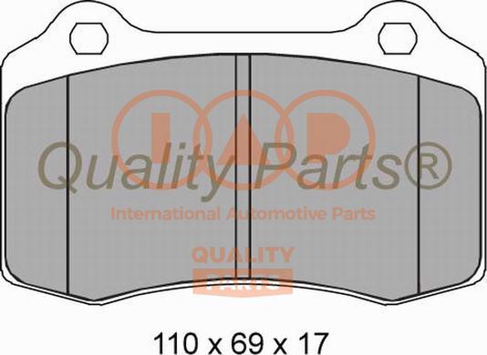 IAP QUALITY PARTS 704-02075 - Bremžu uzliku kompl., Disku bremzes www.autospares.lv