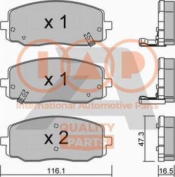 IAP QUALITY PARTS 704-07049P - Тормозные колодки, дисковые, комплект www.autospares.lv