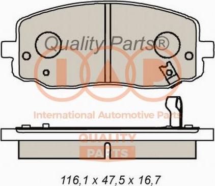 IAP QUALITY PARTS 704-07049X - Тормозные колодки, дисковые, комплект www.autospares.lv