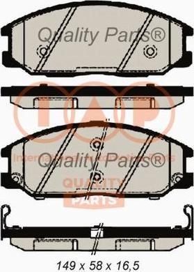 IAP QUALITY PARTS 704-07062 - Brake Pad Set, disc brake www.autospares.lv