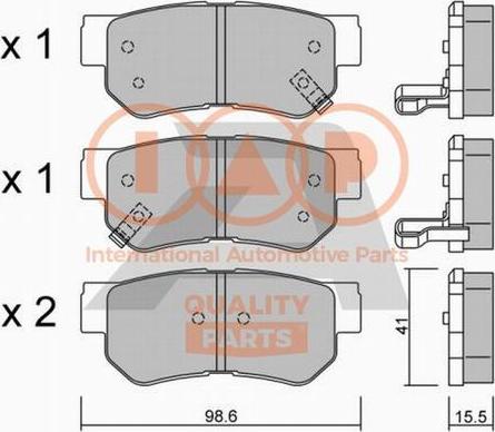 IAP QUALITY PARTS 704-07076P - Brake Pad Set, disc brake www.autospares.lv