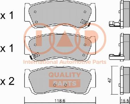 IAP QUALITY PARTS 704-07089P - Brake Pad Set, disc brake www.autospares.lv