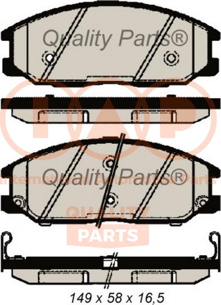 IAP QUALITY PARTS 704-07085G - Bremžu uzliku kompl., Disku bremzes autospares.lv