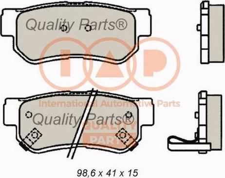 IAP QUALITY PARTS 704-07086 - Brake Pad Set, disc brake www.autospares.lv