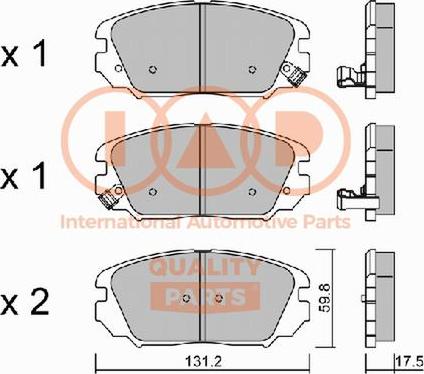 IAP QUALITY PARTS 704-07037P - Bremžu uzliku kompl., Disku bremzes autospares.lv