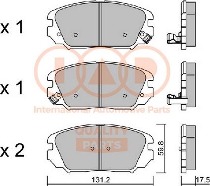 IAP QUALITY PARTS 704-07037 - Bremžu uzliku kompl., Disku bremzes autospares.lv