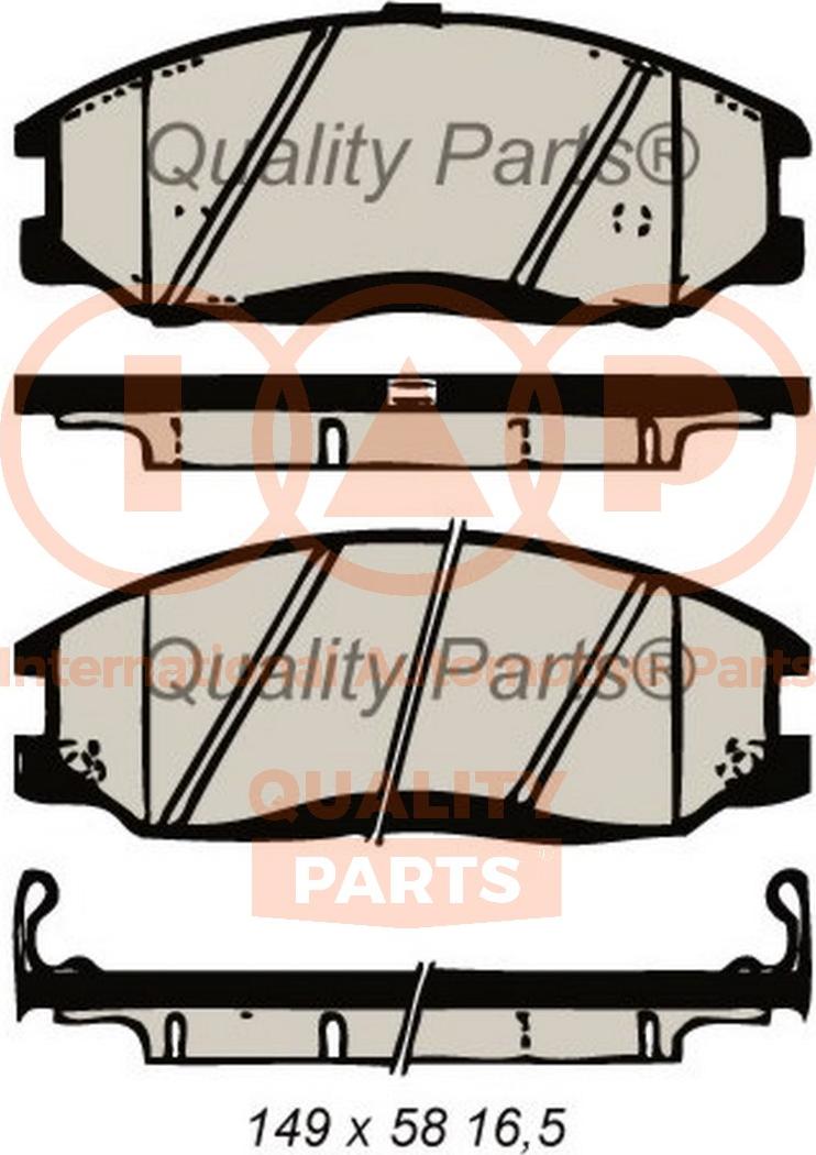 IAP QUALITY PARTS 704-07075G - Bremžu uzliku kompl., Disku bremzes autospares.lv