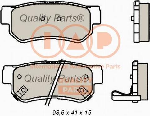 IAP QUALITY PARTS 704-07076 - Brake Pad Set, disc brake www.autospares.lv