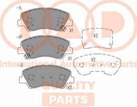 IAP QUALITY PARTS 704-07145X - Bremžu uzliku kompl., Disku bremzes autospares.lv