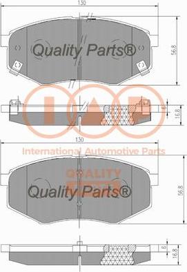 IAP QUALITY PARTS 704-07110 - Тормозные колодки, дисковые, комплект www.autospares.lv