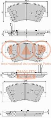 IAP QUALITY PARTS 704-07130 - Тормозные колодки, дисковые, комплект www.autospares.lv