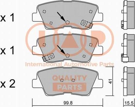 IAP QUALITY PARTS 704-07120P - Тормозные колодки, дисковые, комплект www.autospares.lv