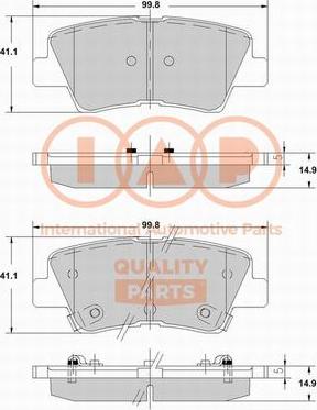 IAP QUALITY PARTS 704-07120X - Тормозные колодки, дисковые, комплект www.autospares.lv