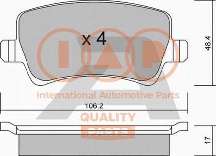 IAP QUALITY PARTS 704-14090P - Тормозные колодки, дисковые, комплект www.autospares.lv