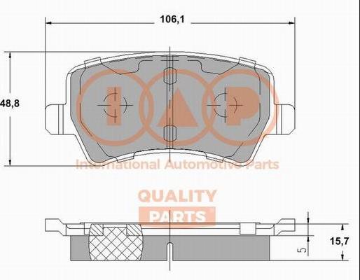 IAP QUALITY PARTS 704-14090X - Тормозные колодки, дисковые, комплект www.autospares.lv