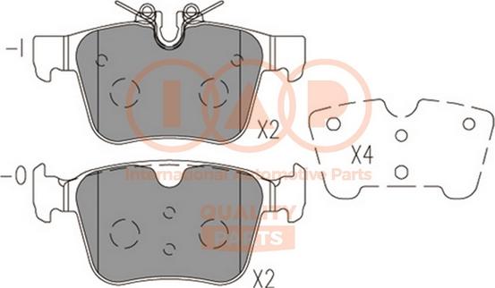 IAP QUALITY PARTS 704-14082 - Bremžu uzliku kompl., Disku bremzes www.autospares.lv