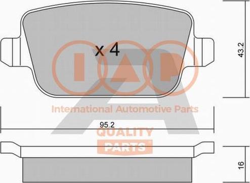 IAP QUALITY PARTS 704-14073P - Bremžu uzliku kompl., Disku bremzes autospares.lv