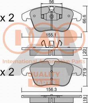 IAP QUALITY PARTS 704-14072P - Тормозные колодки, дисковые, комплект www.autospares.lv