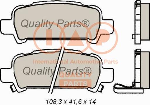 IAP QUALITY PARTS 704-15051 - Bremžu uzliku kompl., Disku bremzes autospares.lv