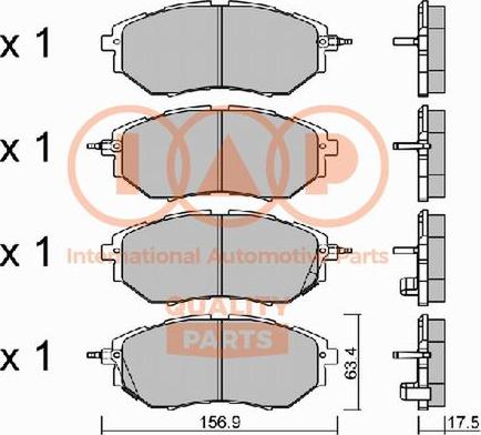 IAP QUALITY PARTS 704-15035P - Bremžu uzliku kompl., Disku bremzes www.autospares.lv