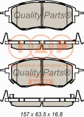 IAP QUALITY PARTS 704-15035 - Bremžu uzliku kompl., Disku bremzes www.autospares.lv