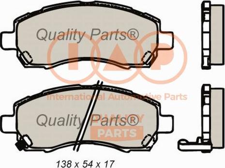 IAP QUALITY PARTS 704-15031 - Bremžu uzliku kompl., Disku bremzes www.autospares.lv