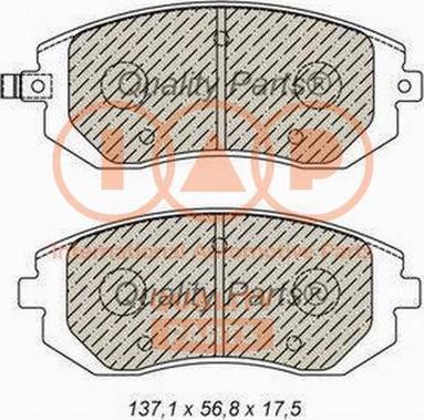 IAP QUALITY PARTS 704-15032P - Brake Pad Set, disc brake www.autospares.lv