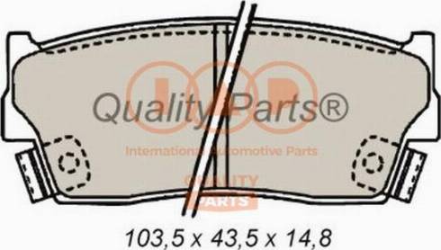 IAP QUALITY PARTS 704-16050X - Brake Pad Set, disc brake www.autospares.lv