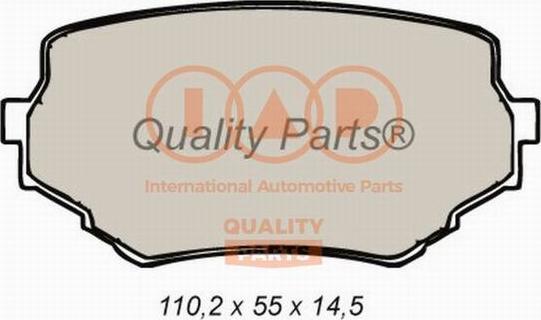 IAP QUALITY PARTS 704-16052 - Тормозные колодки, дисковые, комплект www.autospares.lv