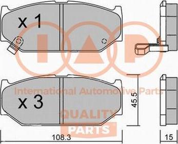 IAP QUALITY PARTS 704-16067P - Bremžu uzliku kompl., Disku bremzes autospares.lv