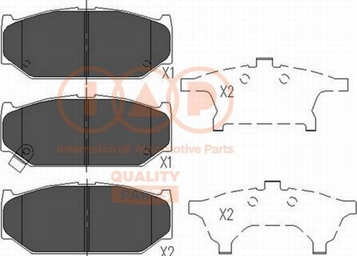 IAP QUALITY PARTS 704-16067 - Bremžu uzliku kompl., Disku bremzes autospares.lv