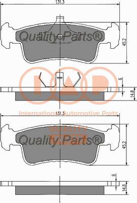 IAP QUALITY PARTS 704-16030 - Bremžu uzliku kompl., Disku bremzes autospares.lv