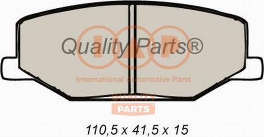 IAP QUALITY PARTS 704-16020 - Brake Pad Set, disc brake www.autospares.lv