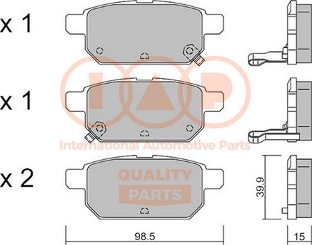 IAP QUALITY PARTS 704-16102P - Bremžu uzliku kompl., Disku bremzes autospares.lv