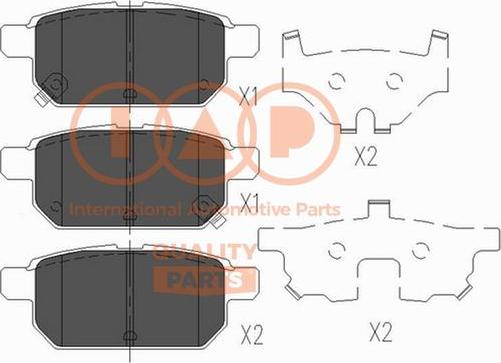 IAP QUALITY PARTS 704-16102X - Bremžu uzliku kompl., Disku bremzes autospares.lv