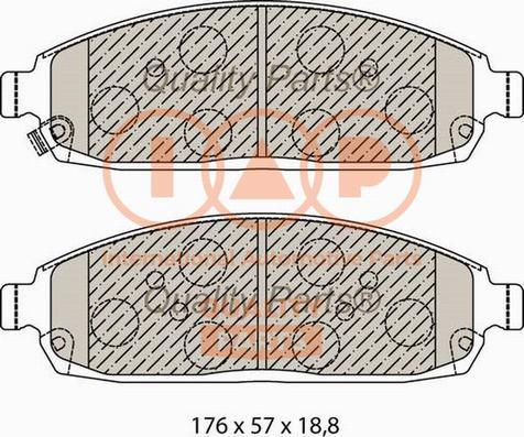 IAP QUALITY PARTS 704-10049X - Bremžu uzliku kompl., Disku bremzes autospares.lv