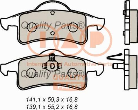 IAP QUALITY PARTS 704-10045X - Bremžu uzliku kompl., Disku bremzes www.autospares.lv