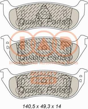 IAP QUALITY PARTS 704-10048 - Bremžu uzliku kompl., Disku bremzes autospares.lv