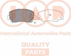 IAP QUALITY PARTS 704-10055X - Тормозные колодки, дисковые, комплект www.autospares.lv