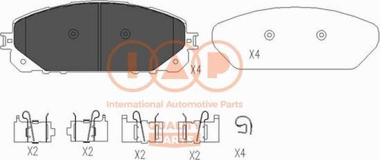 IAP QUALITY PARTS 704-10053X - Bremžu uzliku kompl., Disku bremzes autospares.lv