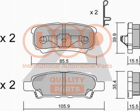 IAP QUALITY PARTS 704-10071P - Bremžu uzliku kompl., Disku bremzes www.autospares.lv