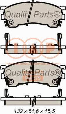 IAP QUALITY PARTS 704-11054 - Brake Pad Set, disc brake www.autospares.lv