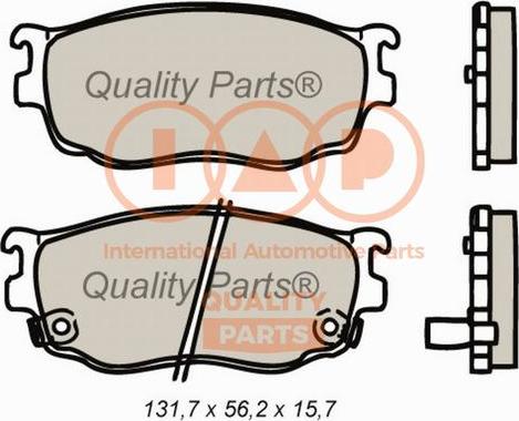 IAP QUALITY PARTS 704-11056 - Bremžu uzliku kompl., Disku bremzes www.autospares.lv