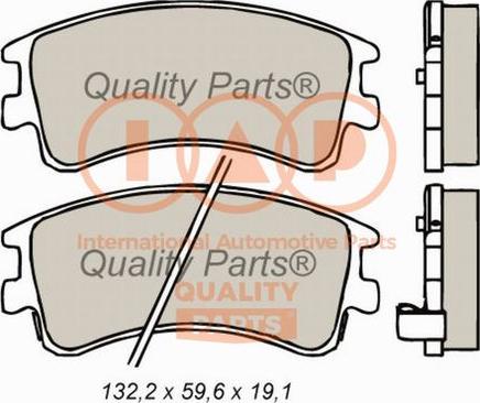 IAP QUALITY PARTS 704-11057 - Bremžu uzliku kompl., Disku bremzes www.autospares.lv